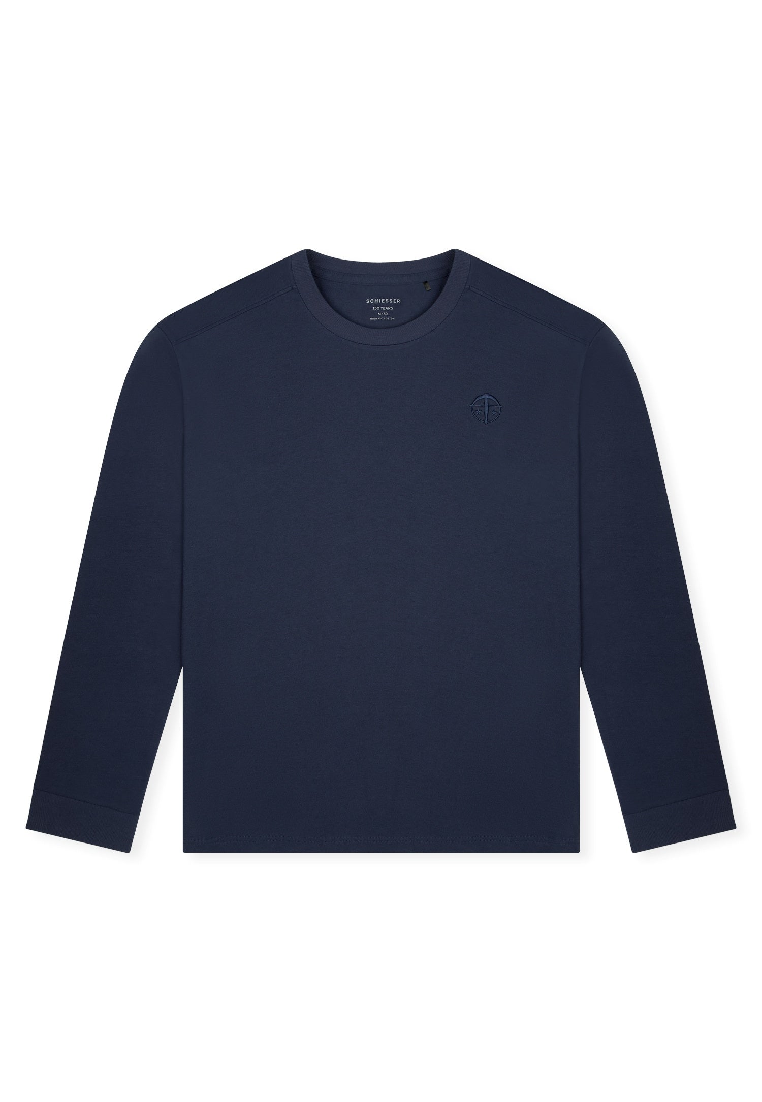 Langarmshirt aus Baumwolle - 801-admiral - Blau