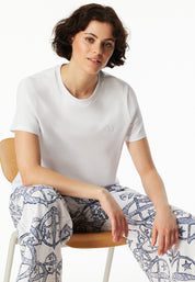 Schlafshirt aus Baumwolle - 100-weiss - Weiß