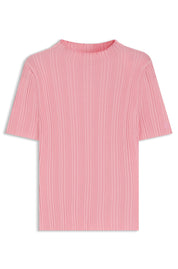 Strick-T-Shirt aus Viskosemix - 678-Bright Pink - Pink