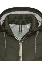 Steppjacke mit abnehmbarer Kapuze - 38-Forest - Grün