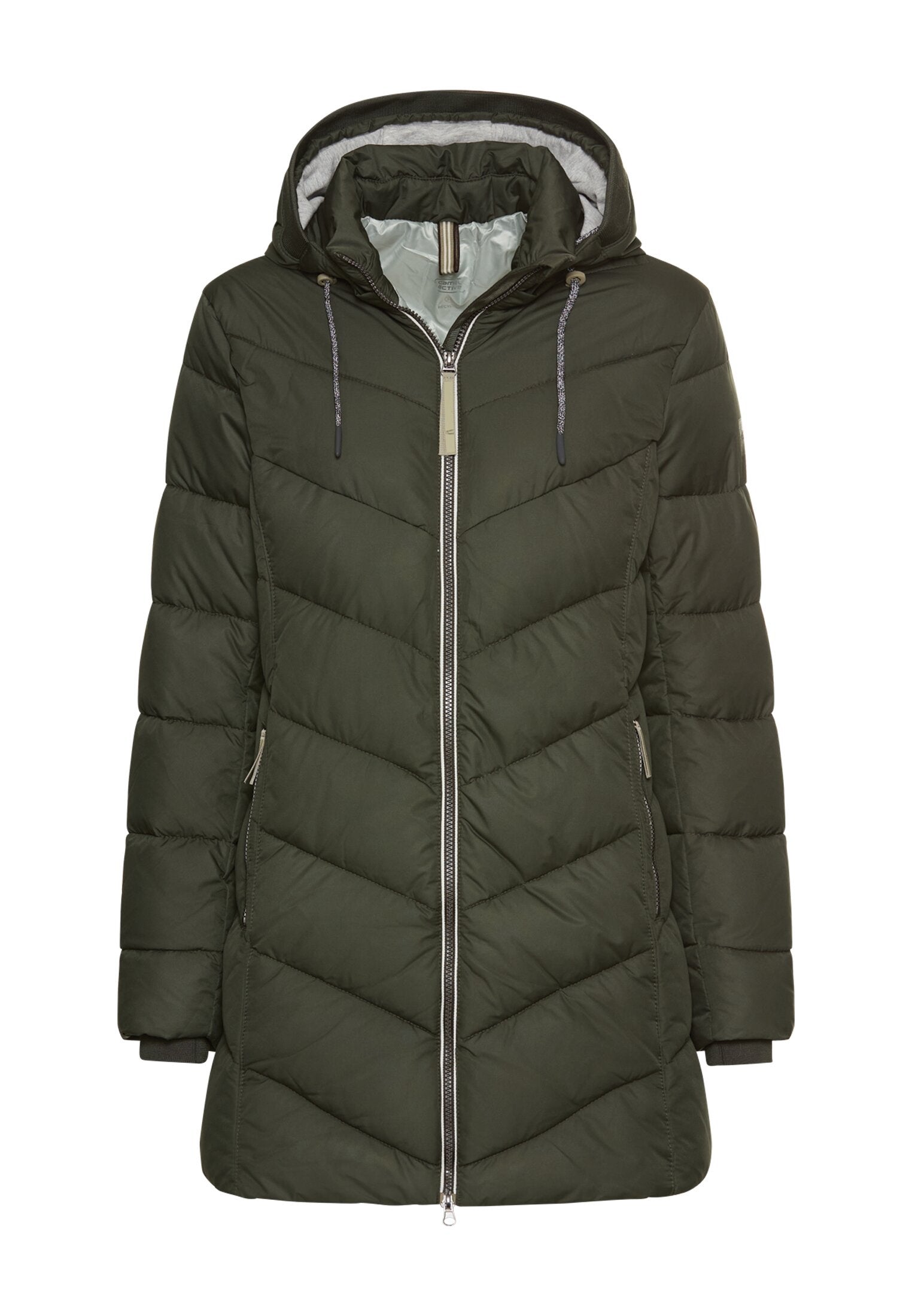 Steppjacke mit abnehmbarer Kapuze - 38-Forest - Grün