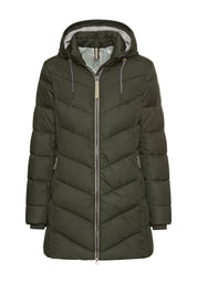 Steppjacke mit abnehmbarer Kapuze - 38-Forest - Grün