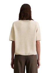 Kurzarm-Cardigan Loose Fit - 145-sandy melange - Beige