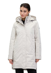 Parka mit Stehkragen - 9104-Pastel Sand - Weiß