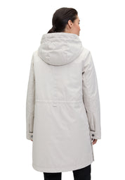 Parka mit Stehkragen - 9104-Pastel Sand - Weiß