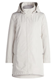Parka mit Stehkragen - 9104-Pastel Sand - Weiß