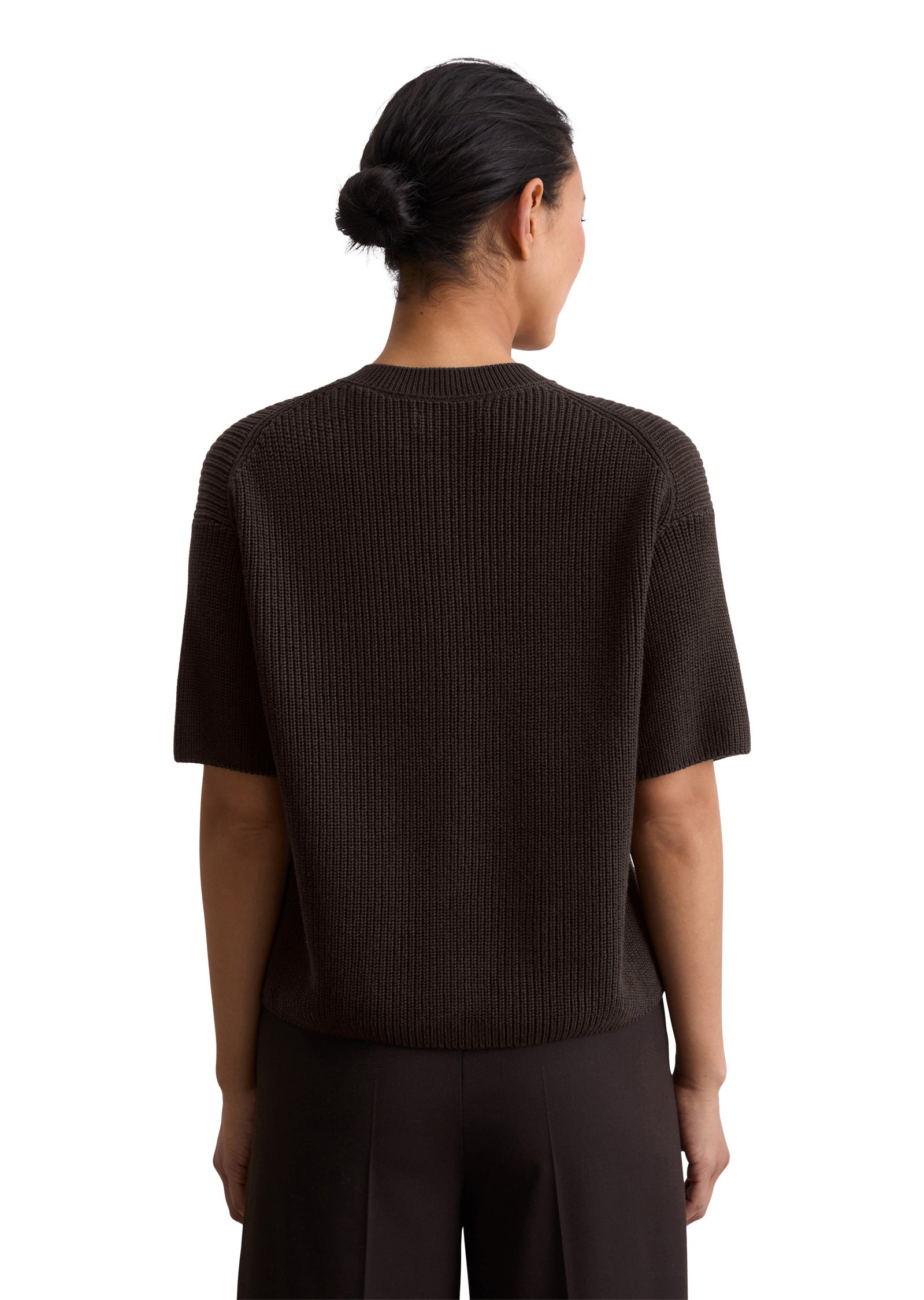 Kurzarm-Cardigan Loose Fit - 796-dark coffee - Braun
