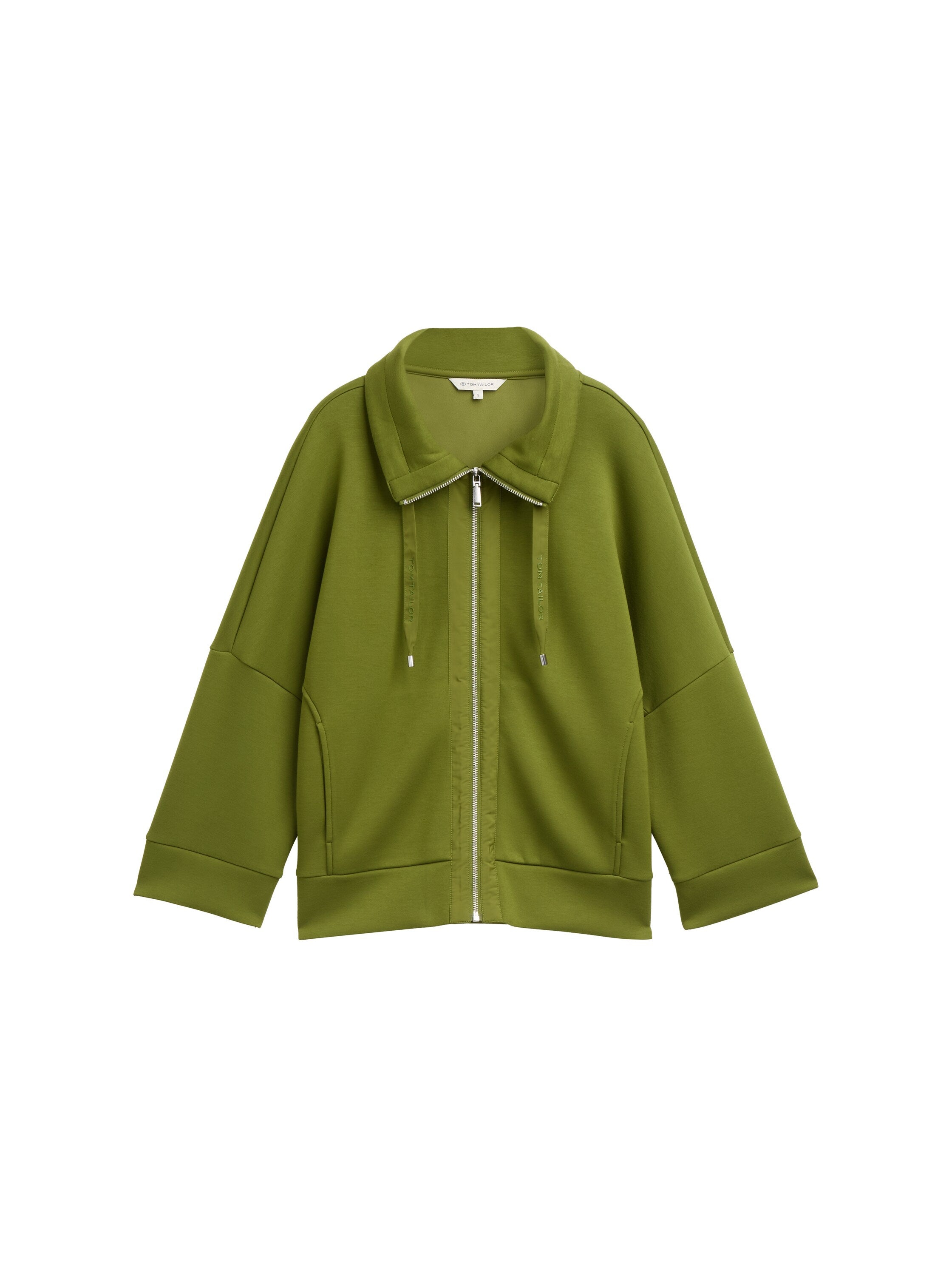 Sweatjacke aus Viskosemix - 38802-deep ivy green - Grün