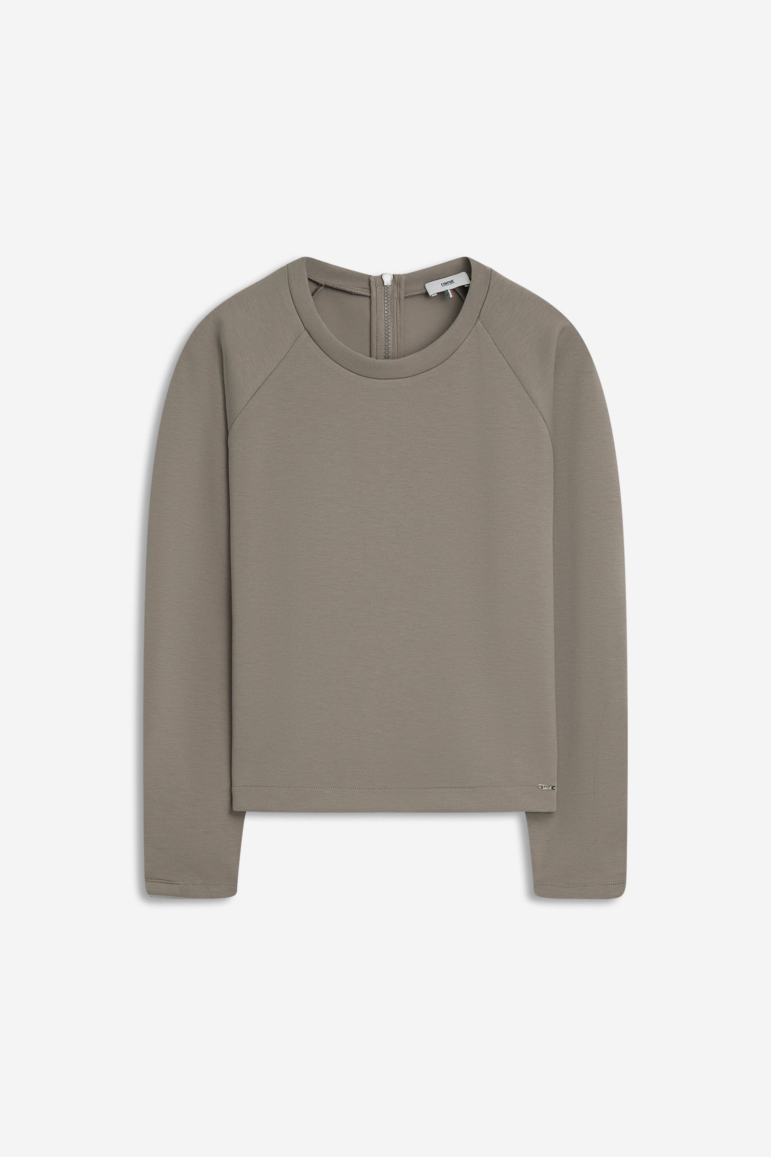 Sweatshirt mit seitlichem Schlitz - 26-braun - Schwarz