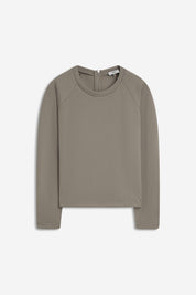 Sweatshirt mit seitlichem Schlitz - 26-braun - Schwarz