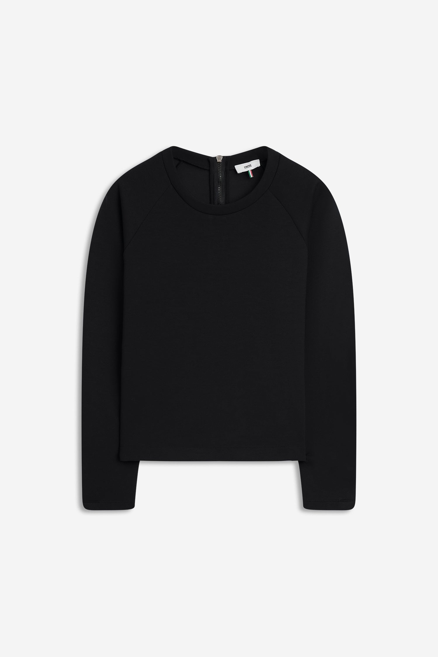 Sweatshirt mit seitlichem Schlitz - 99-schwarz - Braun