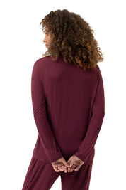 Langarmshirt aus Modal - 1725-boysenberry - Rot