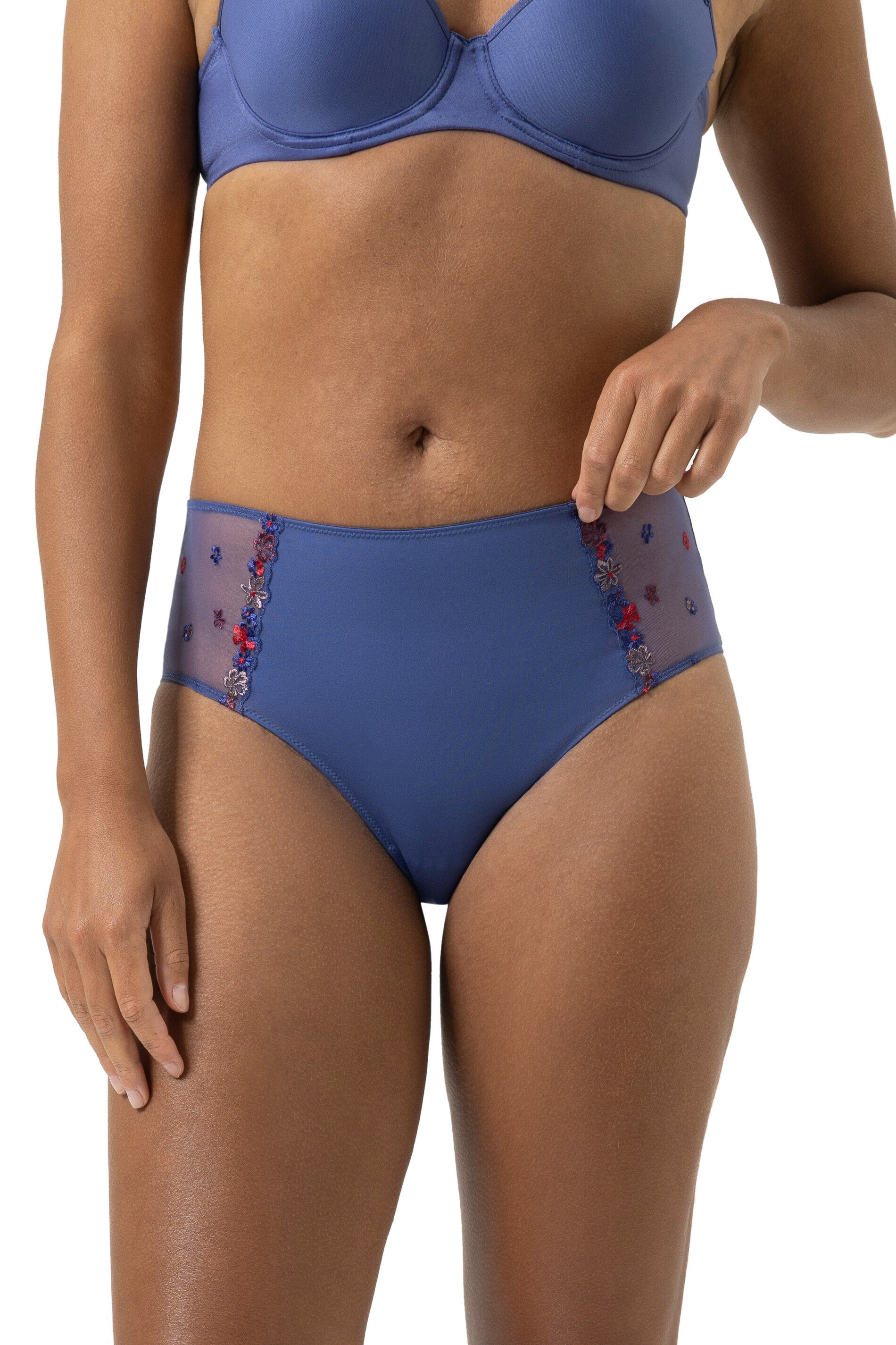 Pants mit Stickereien - 1724-astral night - Blau