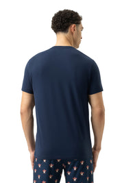 Schlaf-T-Shirt aus Baumwolle - 668-yacht blue - Blau