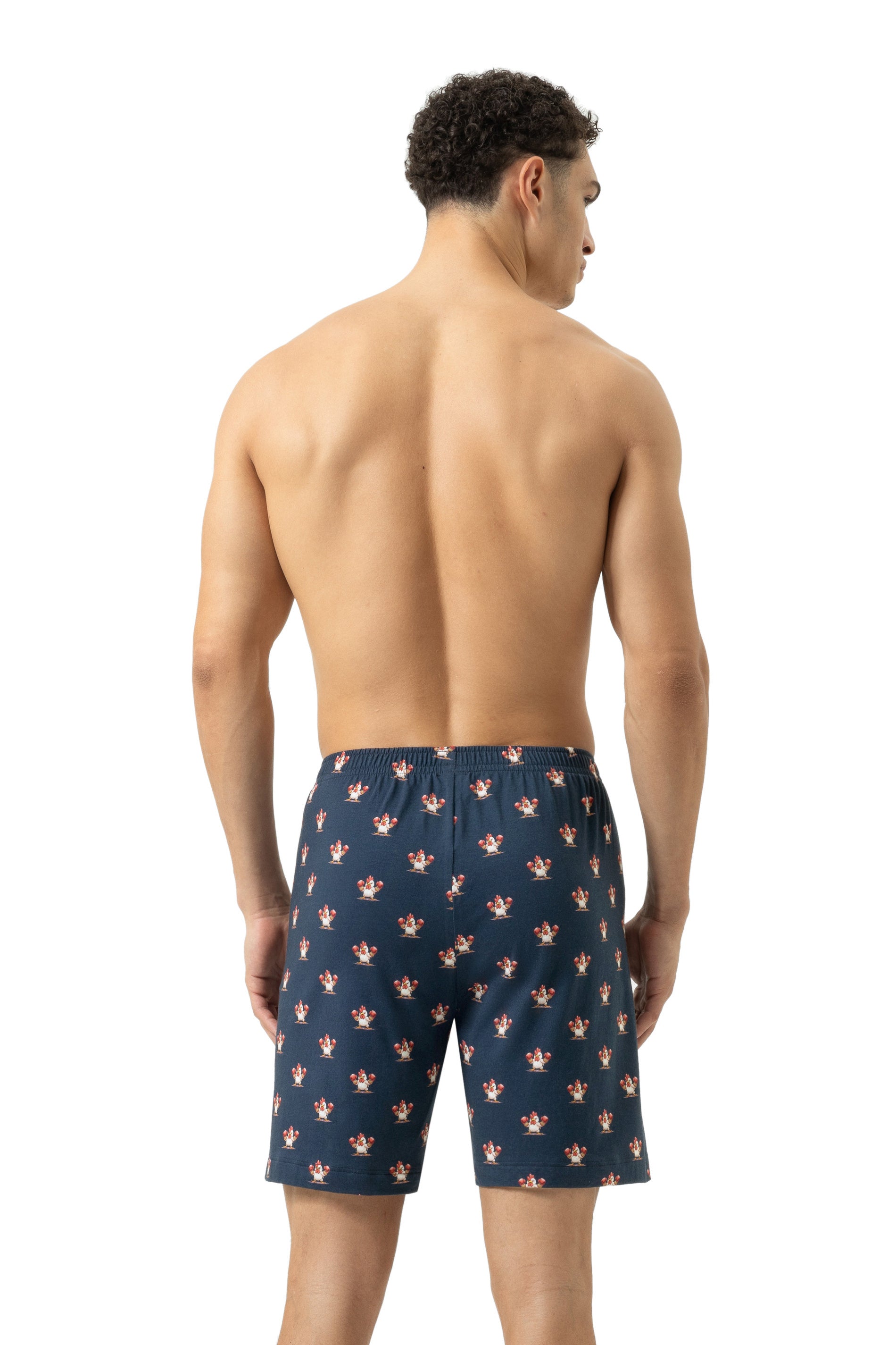 Schlafshorts aus Baumwolle - 668-yacht blue - Blau