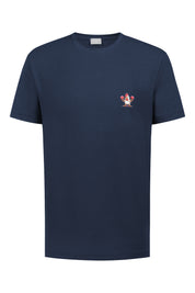 Schlaf-T-Shirt aus Baumwolle - 668-yacht blue - Blau