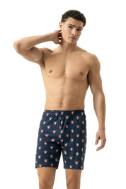 Schlafshorts aus Baumwolle - 668-yacht blue - Blau