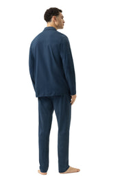 Schlafanzug lang - 668-yacht blue - Blau