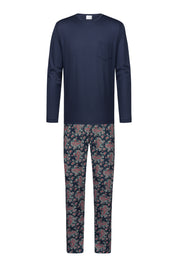 Schlafanzug lang - 668-yacht blue - Blau