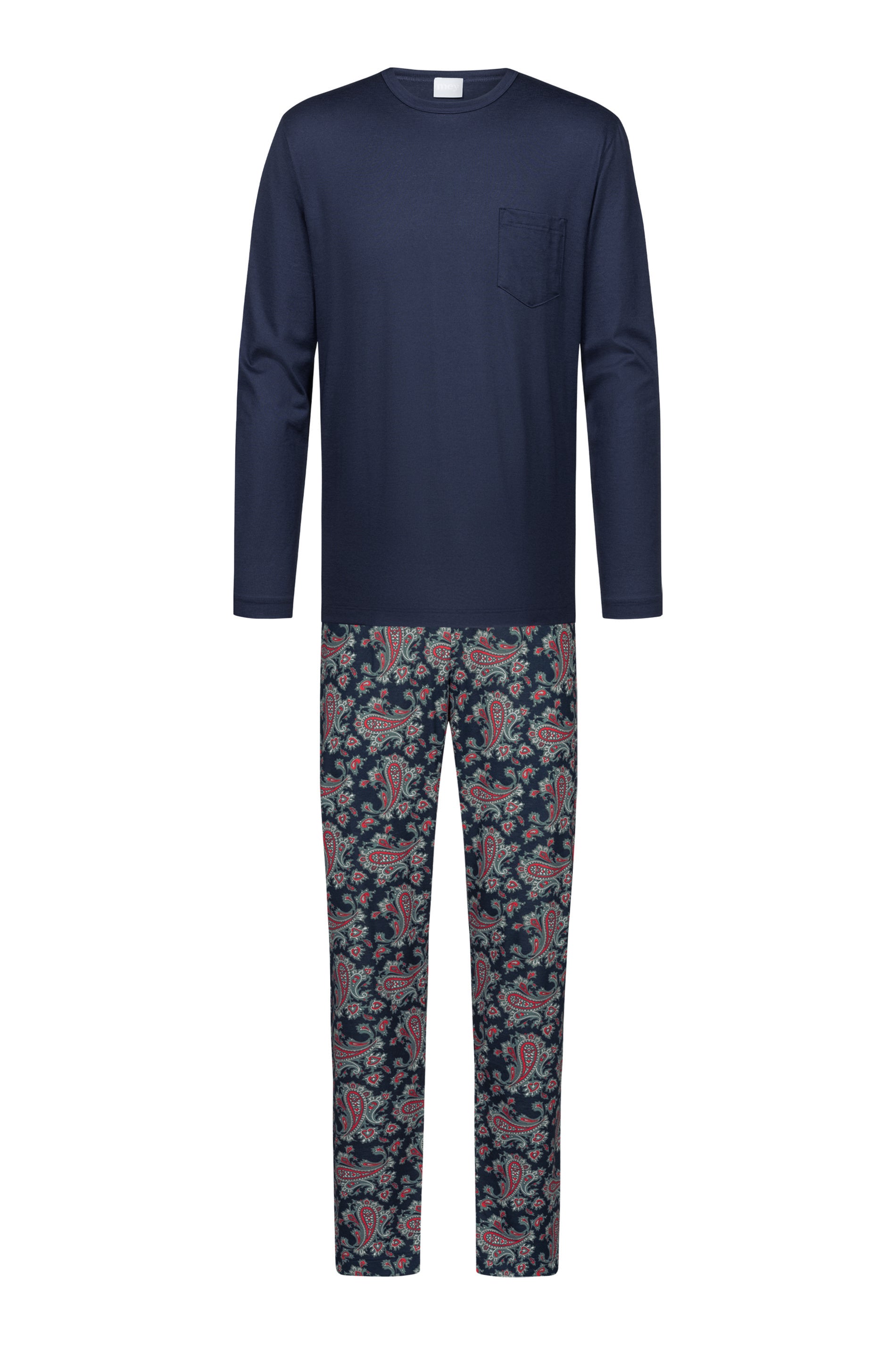 Schlafanzug lang - 668-yacht blue - Blau