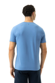 Schlaf-T-Shirt aus Baumwolle - 600-baltic ocean - Blau