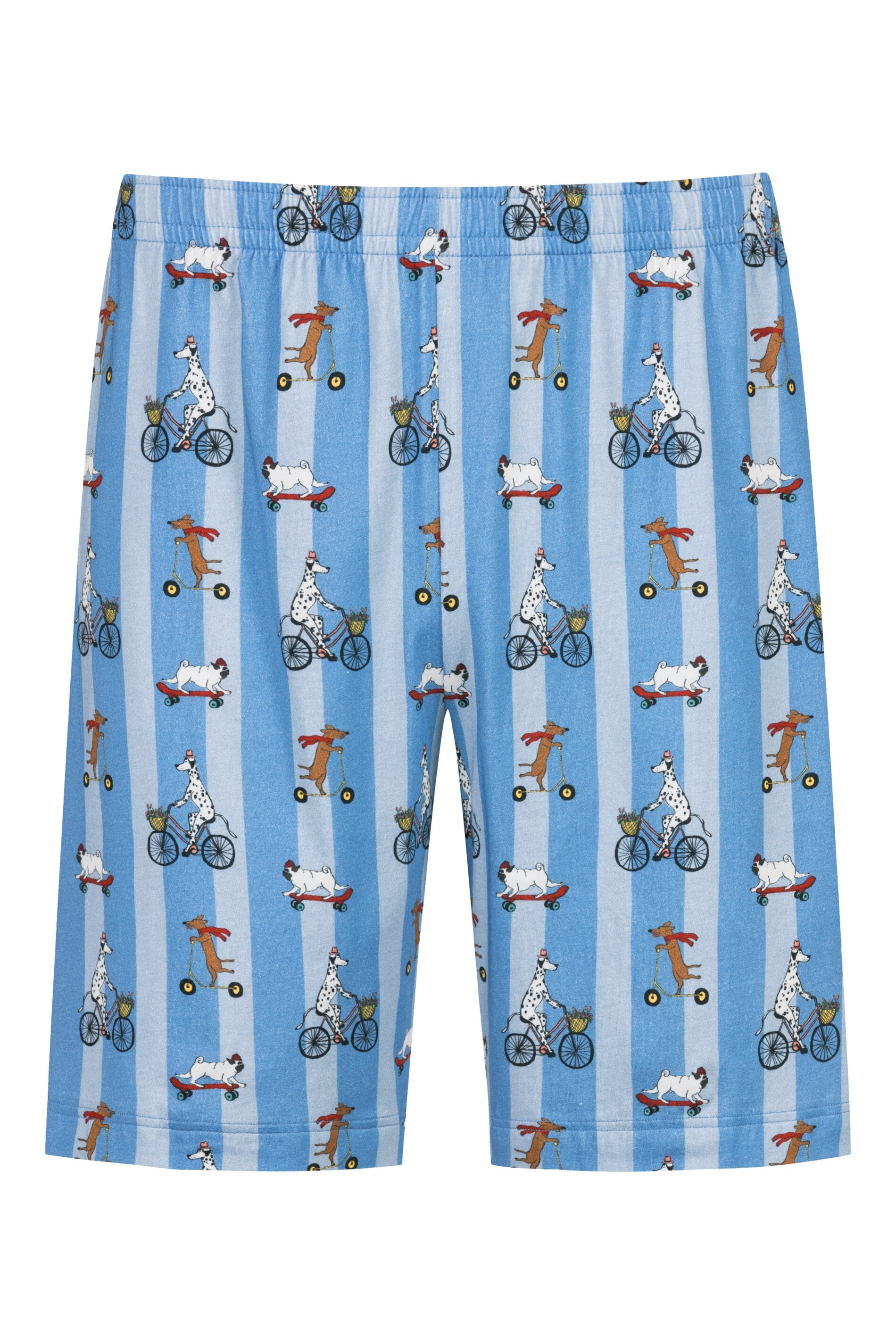 Schlafshorts aus Baumwolle - 600-baltic ocean - Blau