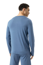Langarmshirt aus Modal - 28-galactic blue - Blau