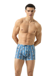Boxershorts aus Baumwolle - 600-baltic ocean - Blau