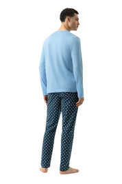 Schlafanzug aus Baumwolle - 588-heavenly blue - Blau