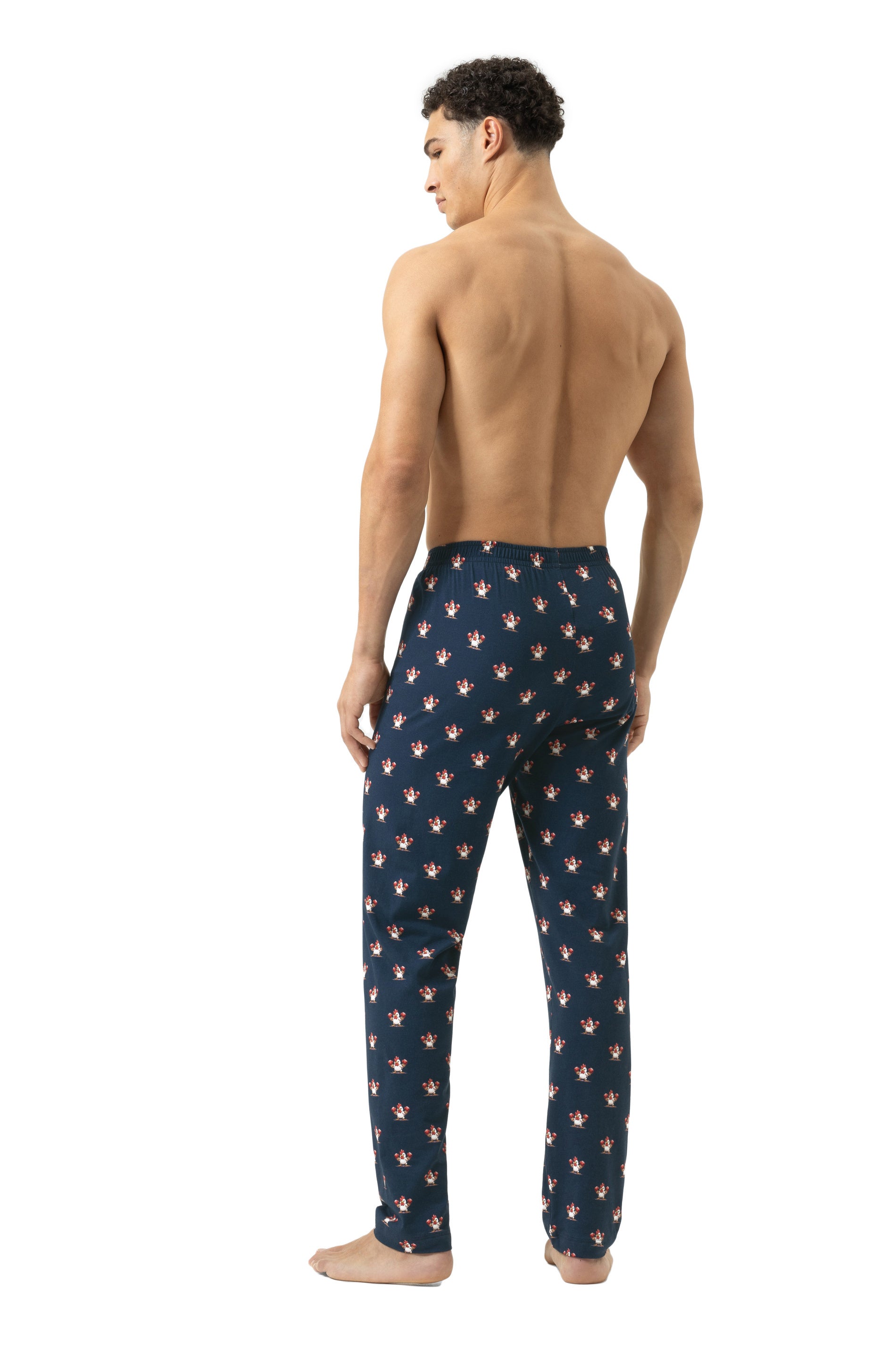 Schlafanzugshose aus Baumwolle - 668-yacht blue - Blau