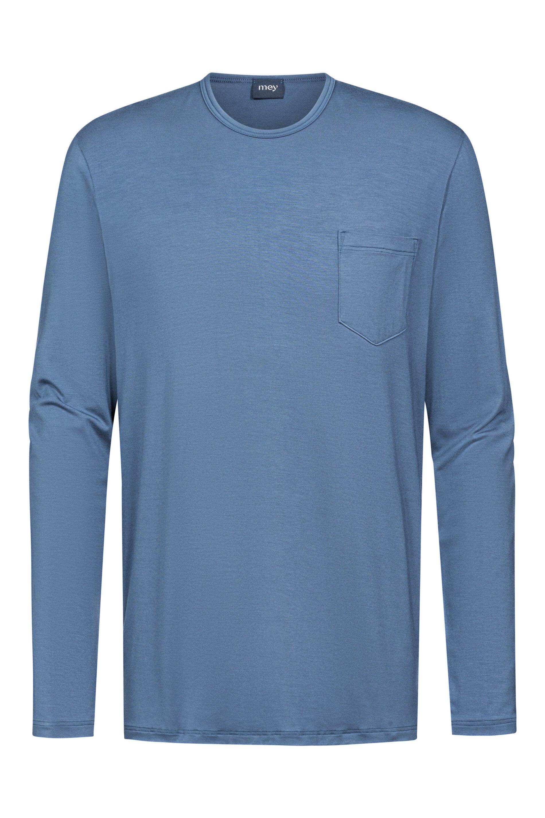 Langarmshirt aus Modal - 28-galactic blue - Blau