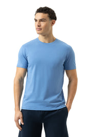 Schlaf-T-Shirt aus Baumwolle - 600-baltic ocean - Blau