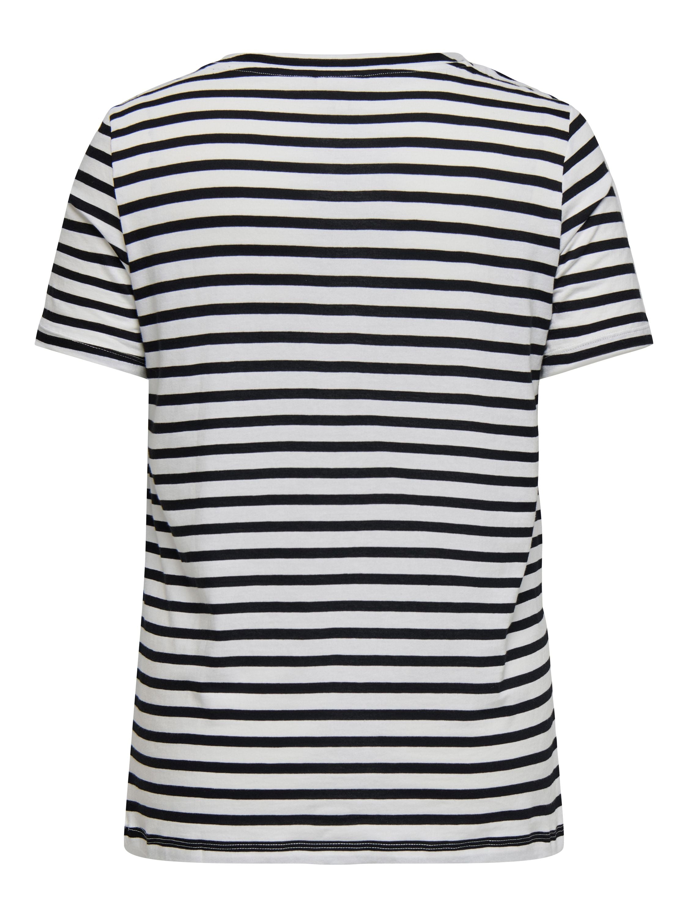 T-Shirt KIKO aus Baumwolle - Cloud Dancer/Black + Print Amo - Weiß | Schwarz