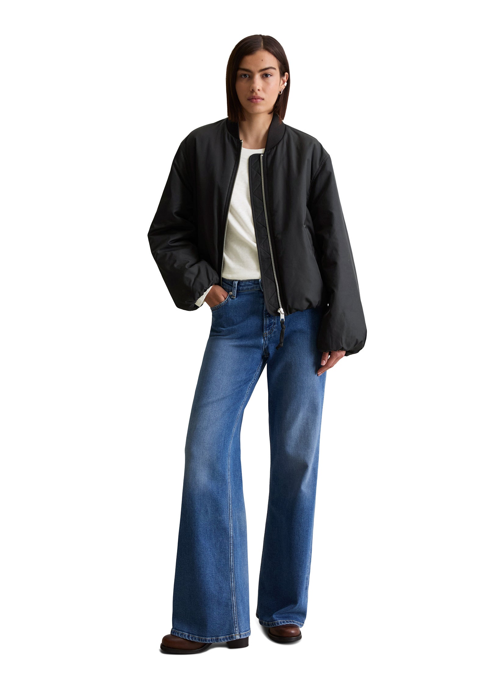 Bomberjacke Relaxed Fit - 0001-Black - Schwarz