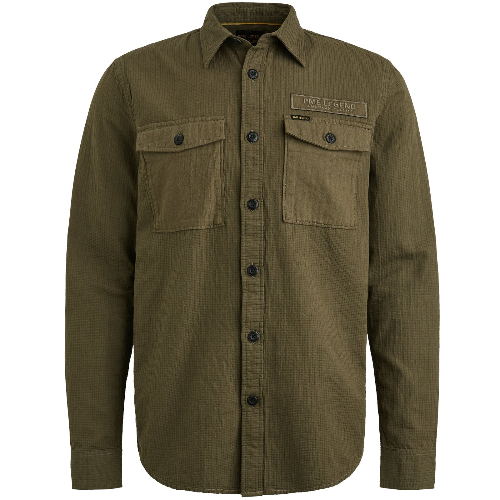 Hemd Regular Fit - 6416-Olive Night - Khaki