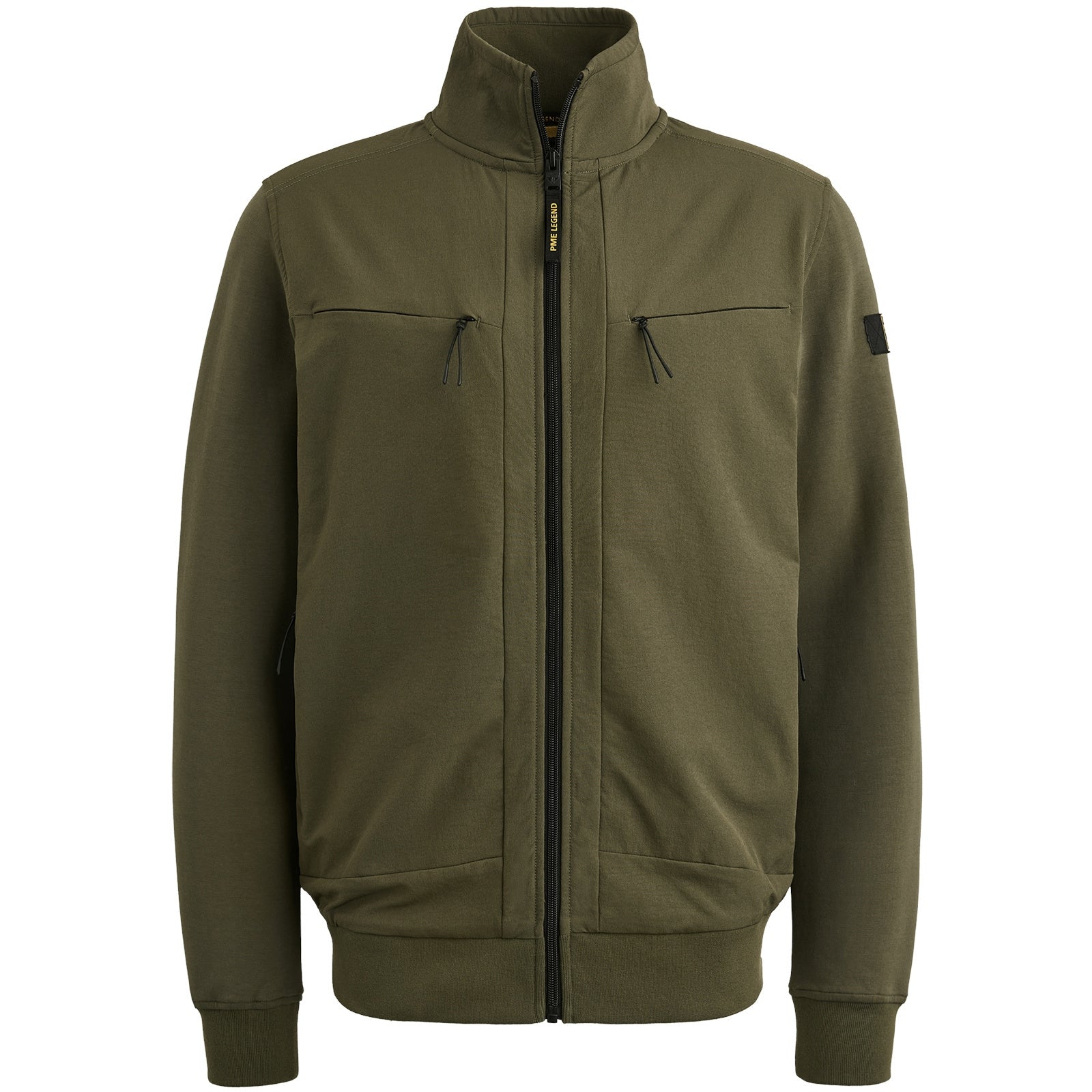 Sweatjacke - 6416-Olive Night - Grün