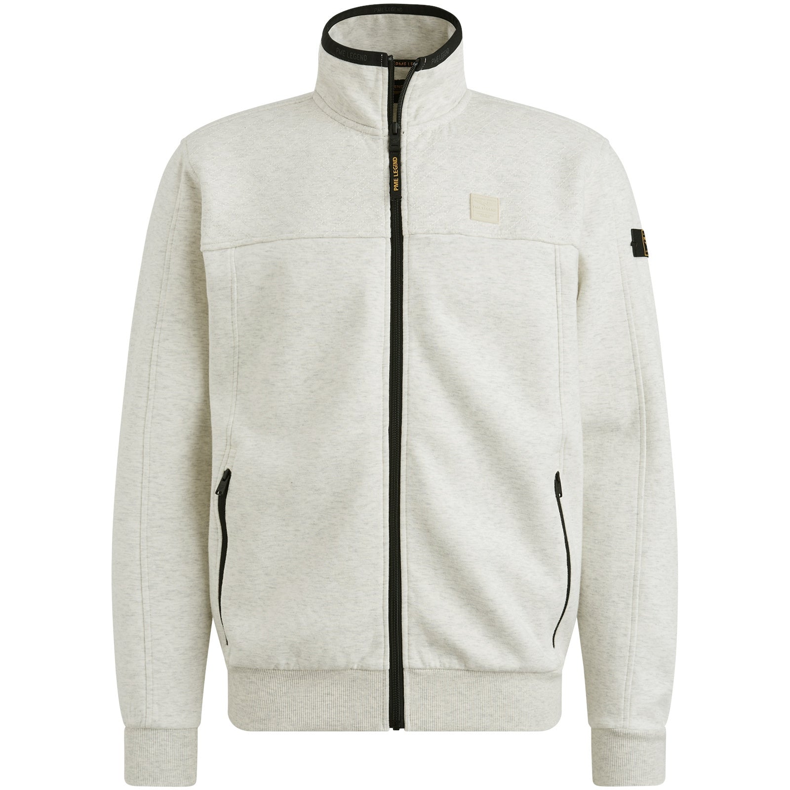 Sweatjacke - 910-Bone White Melee - Grau