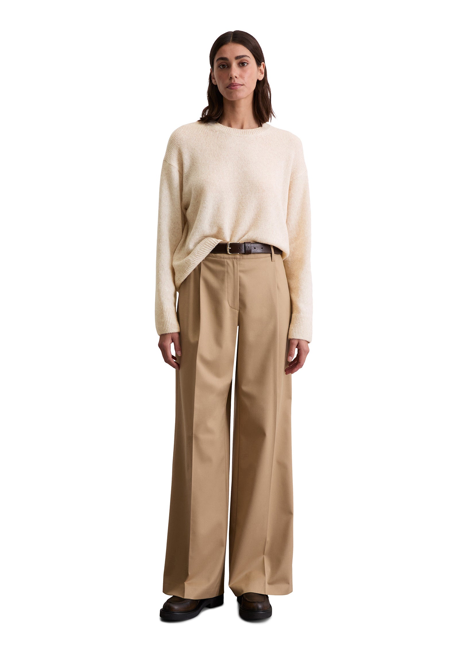 Strickpullover aus Schurwolle - 174-natural stone - Creme