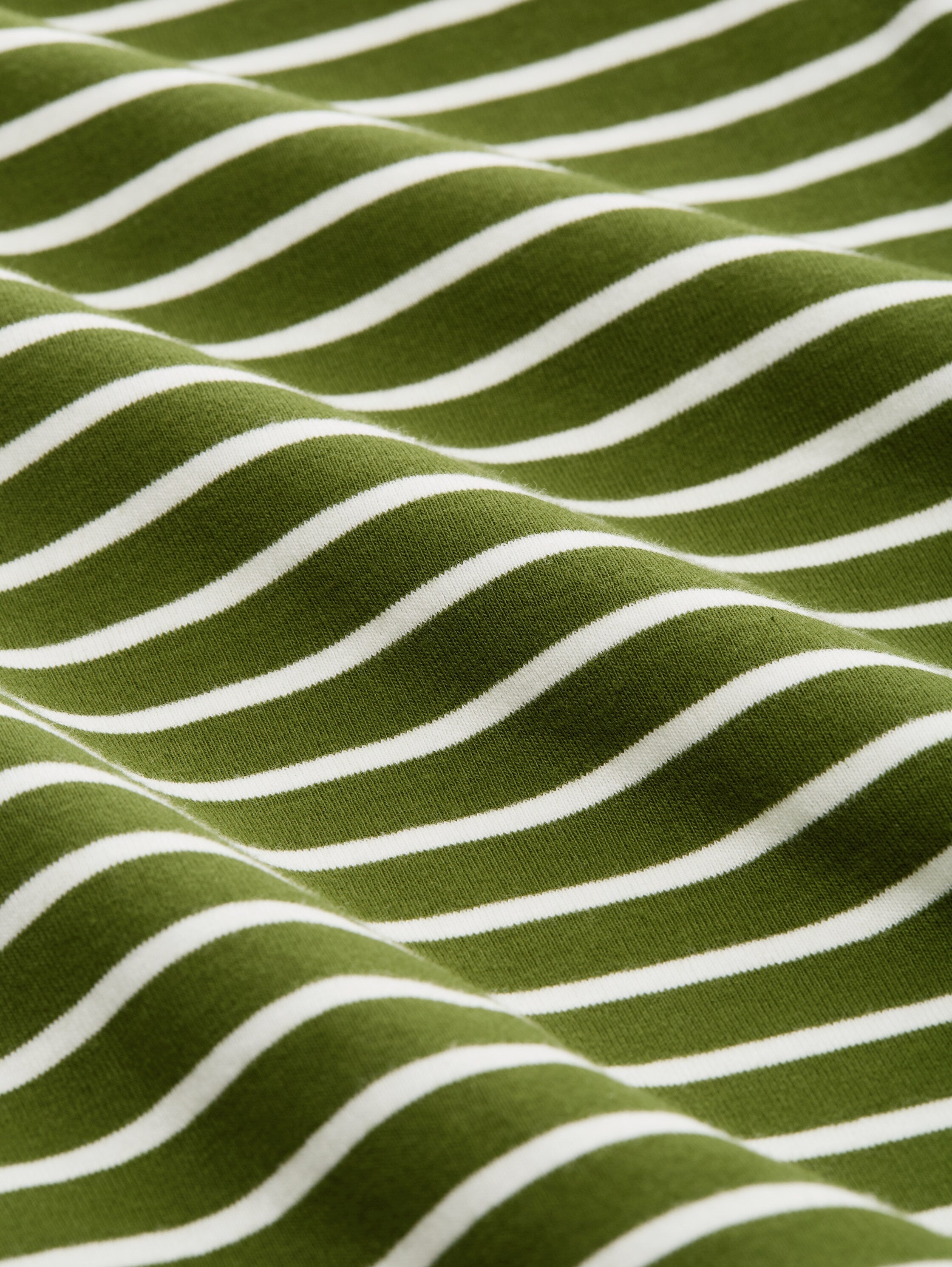 Langarmshirt Gestreift - 38582-green offwhite tee strip - Grün