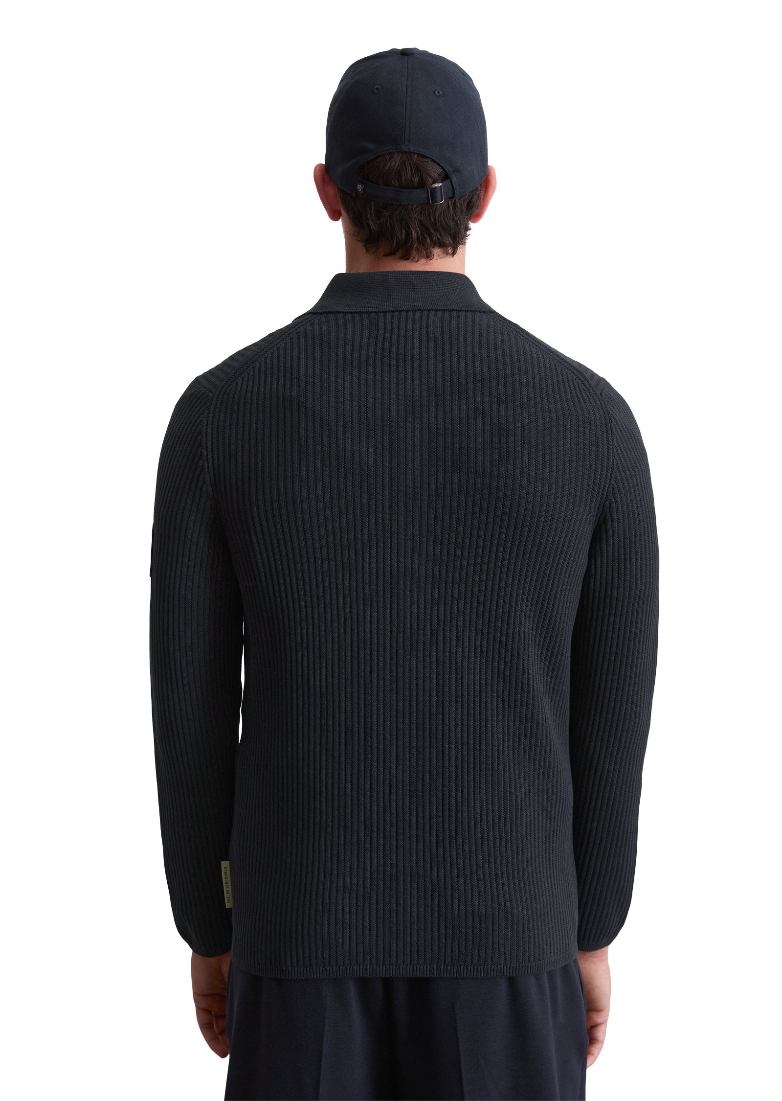 Strickpullover in Hemdoptik - 888-deep night blue - Blau