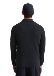 Strickpullover in Hemdoptik - 888-deep night blue - Blau