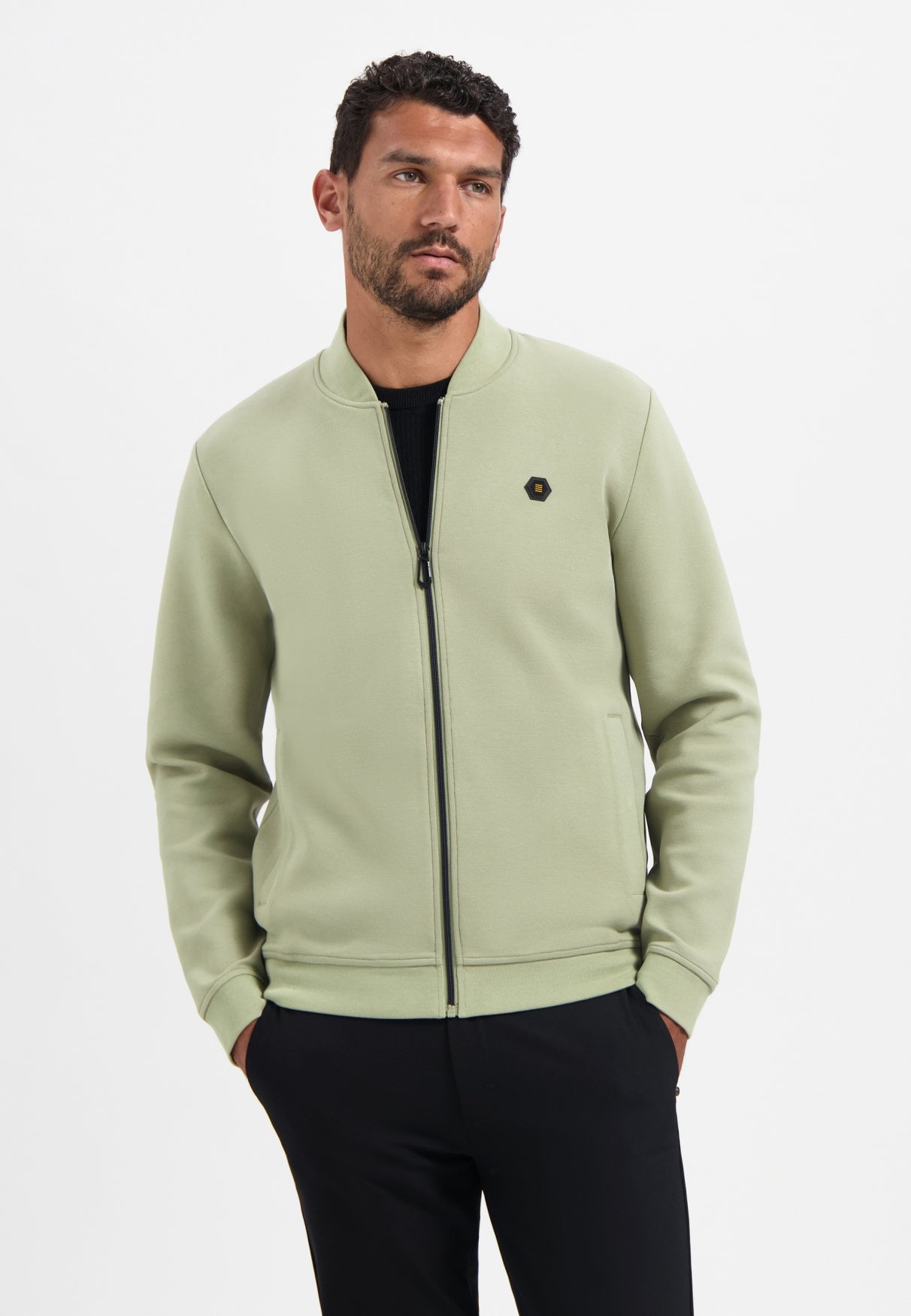 Sweatshirtjacke - 197-Light Moss - Grün