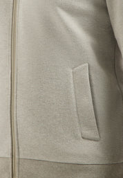 Sweatjacke aus Twillstoff - 015-Sand - Beige