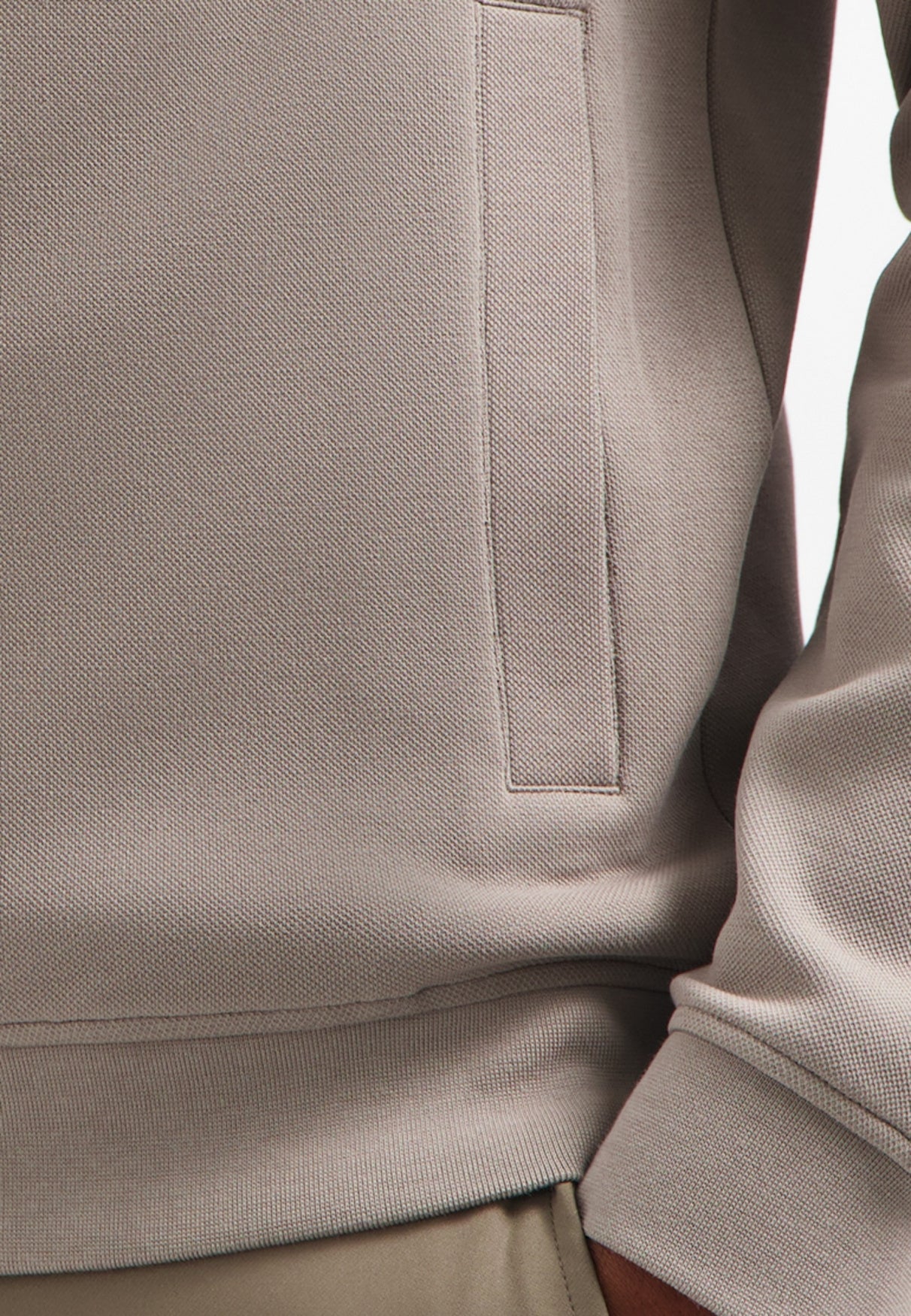 Sweatshirtjacke - 018-Clay - Beige