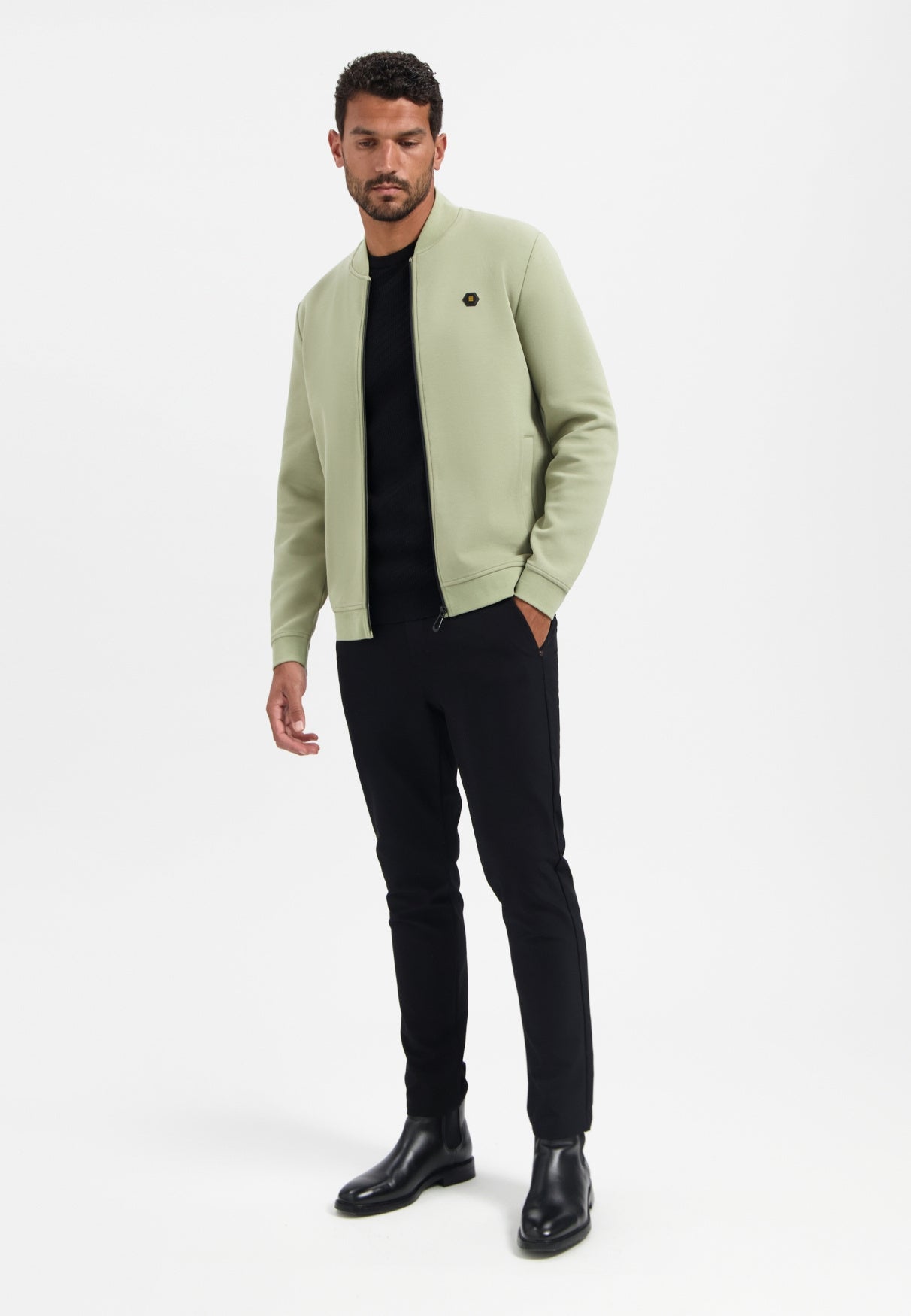 Sweatshirtjacke - 197-Light Moss - Grün