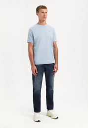 T-Shirt aus Baumwolle - 138-Dusty Blue - Blau