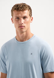 T-Shirt aus Baumwolle - 138-Dusty Blue - Blau
