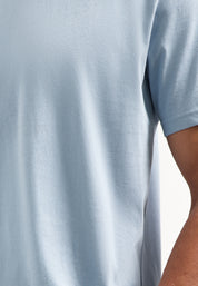 T-Shirt aus Baumwolle - 138-Dusty Blue - Blau