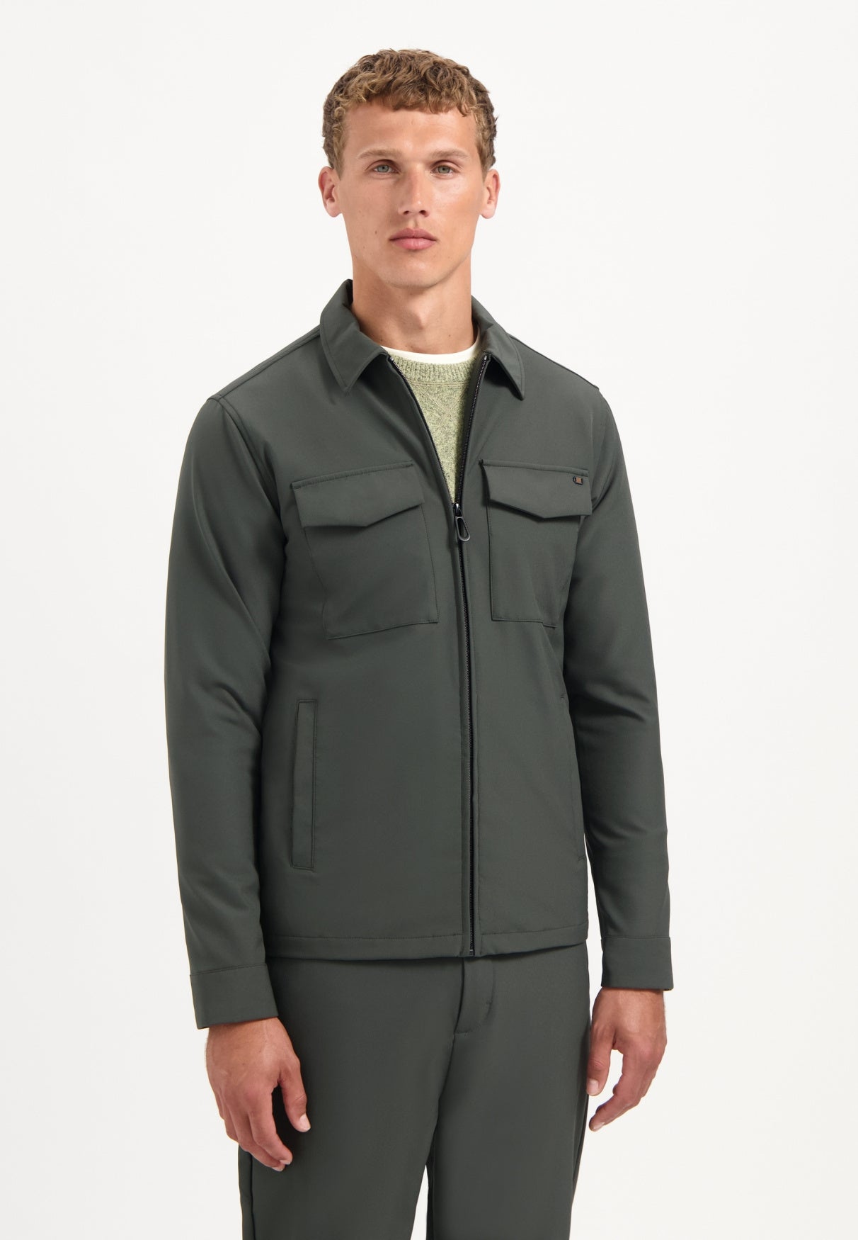 Overshirt mit aufgesetzten Taschen - 124-Dark Steel - Grau