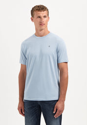 T-Shirt aus Baumwolle - 138-Dusty Blue - Blau